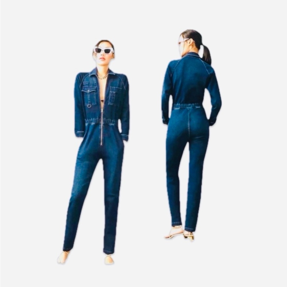 EUC MOTHER Denim Flight Jumpsuit